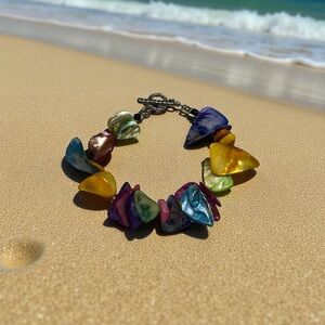 Vintage Multicolor Shell Bracelet